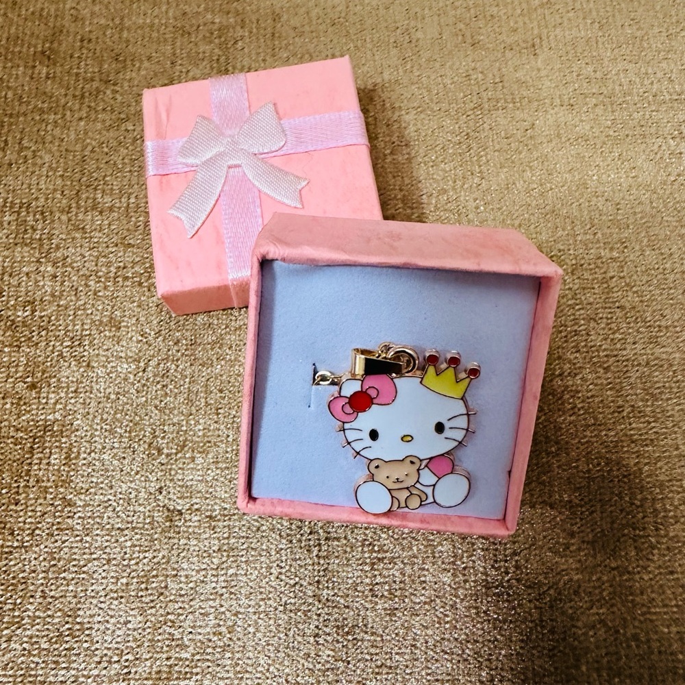 Gold-Plated Stainless Steel Hello Kitty Adorable Charm Pendant Necklace